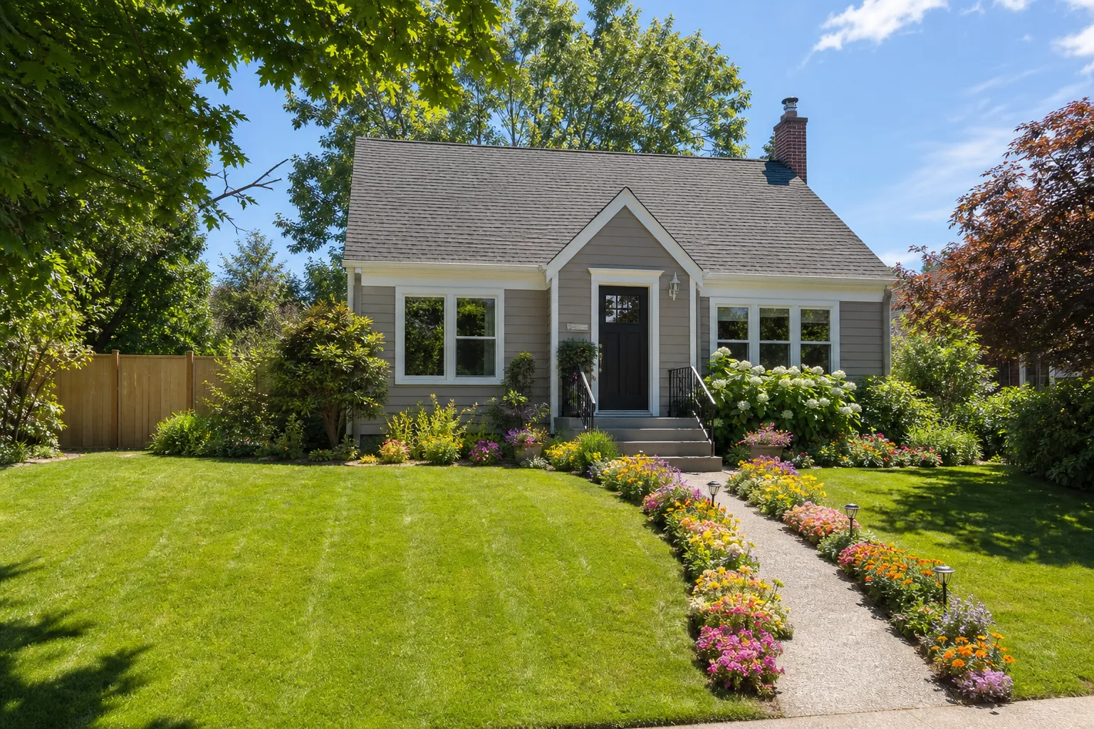 Freshly mowed lawn